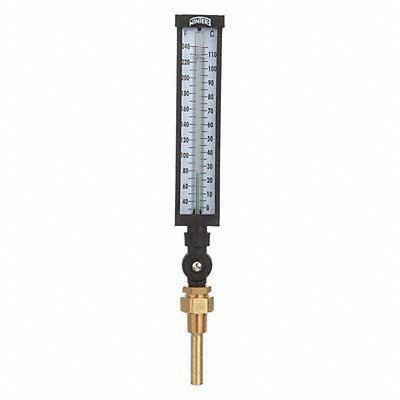 WINTERS TIM100LF Thermometer Analog 30-240 deg 3/4in NPT