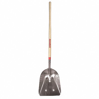 RAZOR-BACK 53127 Scoop Shovel Long Wood Aluminum 18 in.