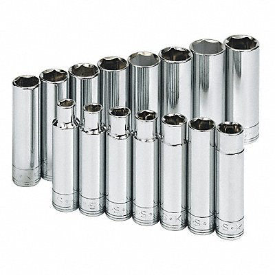 SK PROFESSIONAL TOOLS 1945 Socket Set Chrome 1 3/8-1 in 12Pt