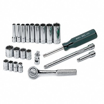 SK PROFESSIONAL TOOLS 4952 Socket Wrench St Chrome 12Pt 1/4 - 9/16 in