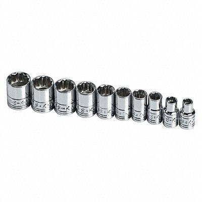 SK PROFESSIONAL TOOLS 1340 Socket Set Chrome 5-14 mm 12Pt
