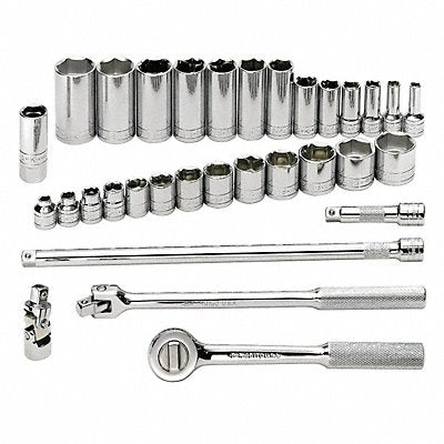 SK PROFESSIONAL TOOLS 4532 Socket Wrench St Chrome 6Pt 1/4 - 1 in