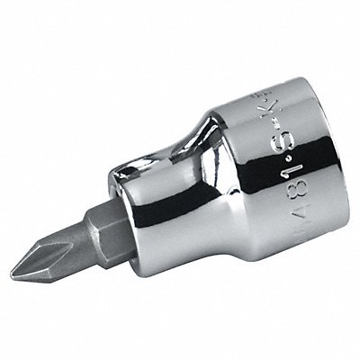 SK PROFESSIONAL TOOLS 44482 Socket Bit Steel 1/4 in TpSz #2