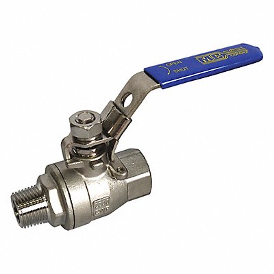 GRAINGER GSSVM50 Manual 2-Way Ball Valve NPT 316 SS