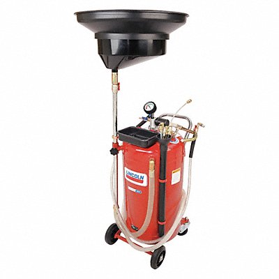 LINCOLN 3639 Fluid Drain/Evacuator Combo Red Steel