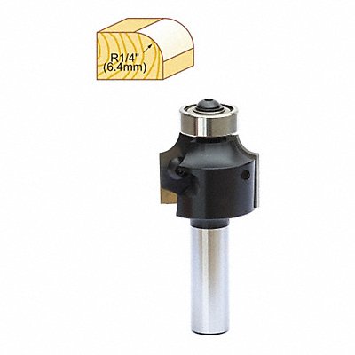 WESTWARD 20KY41 Roundover Cut Profile Router Bit 1-1/4
