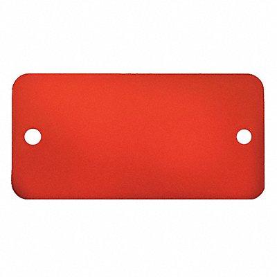 C.H. HANSON 43038 Blank Tag Aluminum 1in H 2in W Red PK5