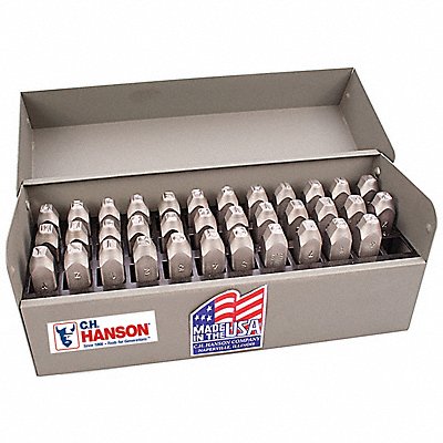 C.H. HANSON 29375 Steel Stamps Set 3/8 in 36 pcs.