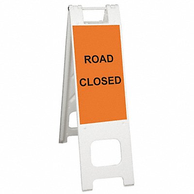 GRAINGER 150WHLGK1120OBEG Barricade Sign Road Closed 45 in H