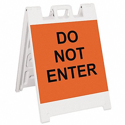 GRAINGER 136WLGQ2424OBEG Barricade Sign Do Not Enter 36H In