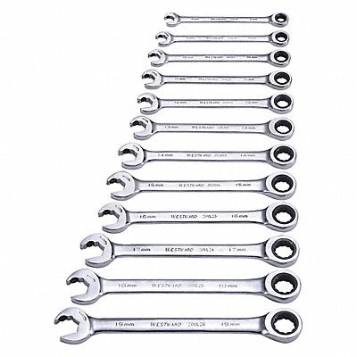 WESTWARD 20PH18 Combination Wrench St Steel Chrome Standard