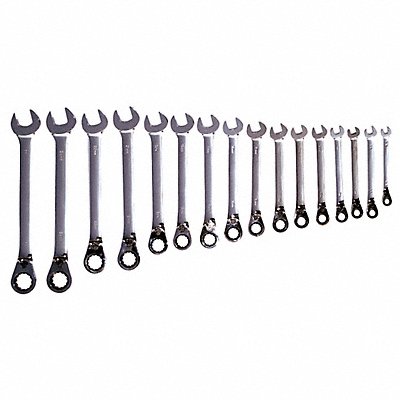 WESTWARD 20PH22 Combination Wrench St CV Steel Chrome Offset