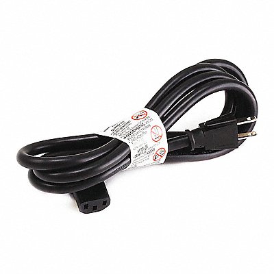 GRAINGER 20PX10ID PC Pwr Cord 5-15P IEC C13 10 ft Blk 15A