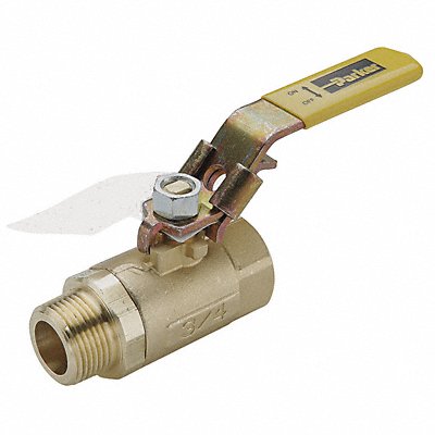 GRAINGER XVP501P8 Manual 2-Way Ball Valve NPT Brass