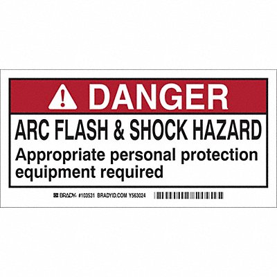 BRADY 103531 Label 2 in x 4 in Polyester PK10