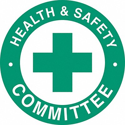 BRADY 42245 Hard Hat Emblem Labl 2in. Dia Vinyl PK4
