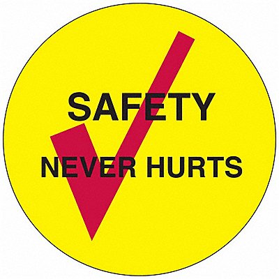BRADY 42273 Hard Hat Emblem Labl 2in. Dia Vinyl PK4