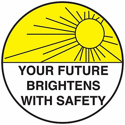 BRADY 42290 Hard Hat Emblem Label 2in. Dia Vinyl