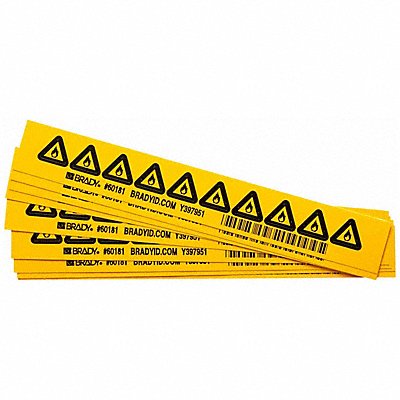 BRADY 60181 Warning Labels 1/2inHx1/2inW Vinyl PK10
