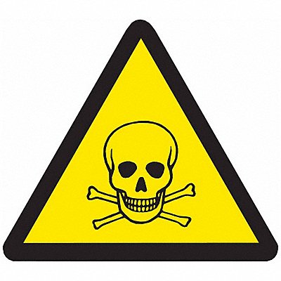 BRADY 60183 Warning Labels 1/2inHx1/2inW Vinyl PK10