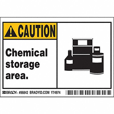 BRADY 86842 Label 3 1/2 inx5 in Polyester PK5
