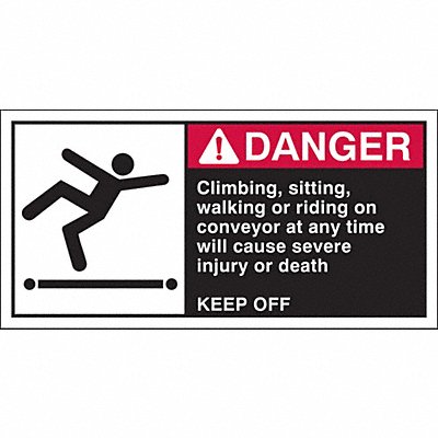 BRADY 96158 Sign 2 1/2 in x 5 in Polyester PK5