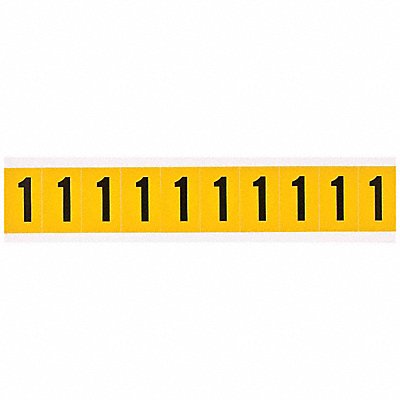 BRADY 15301 Number Label 1in.H Character Vinyl