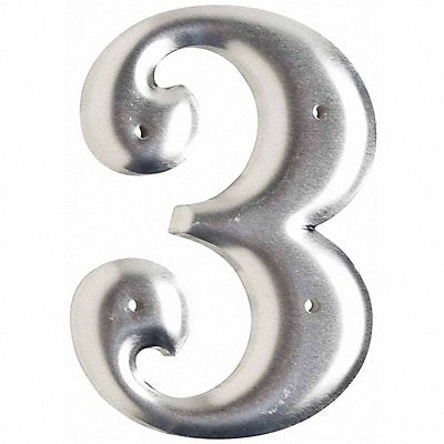 BRADY 16003 Aluminum Number 3in.H Character PK10