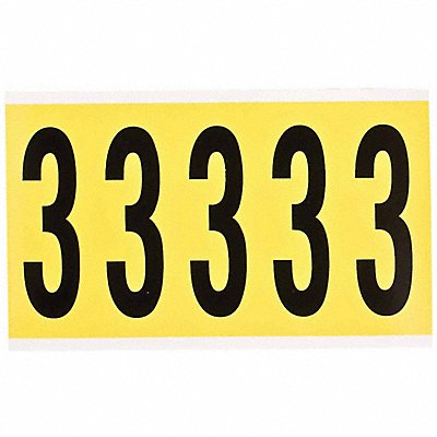 BRADY 34603 Number Label 3-7/8in.H Character Vinyl