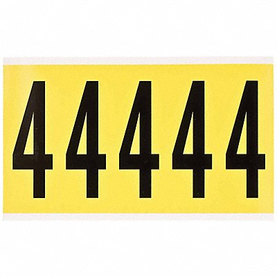 BRADY 34604 Number Label 3-7/8in.H Character Vinyl
