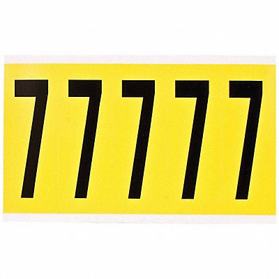 BRADY 34607 Number Label 3-7/8in.H Character Vinyl