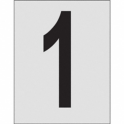 BRADY 59001 Number Label 1in.H Character PK25