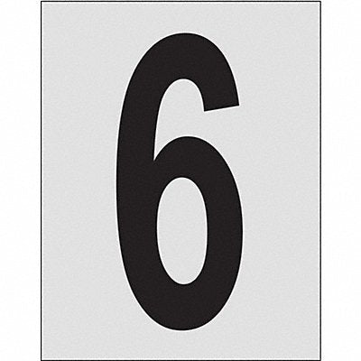 BRADY 59006 Number Label 1in.H Character PK25
