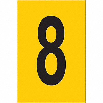 BRADY 59208 Number Label 1in.H Character PK25