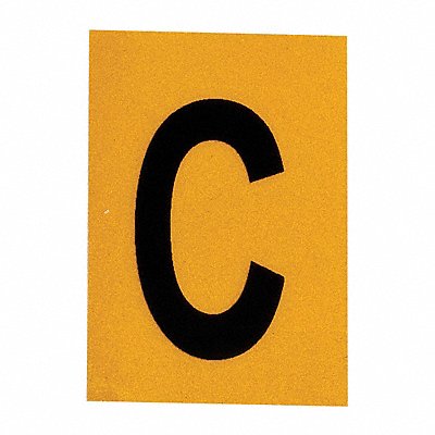 BRADY 5920C Letter Label 1in.H Character PK25