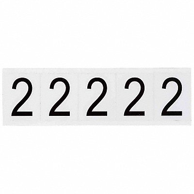 BRADY 97142 Number Label 2-1/4 H 1-13/16 W PK5