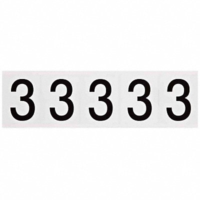 BRADY 97143 Number Label 2-1/4 H 1-13/16 W PK5