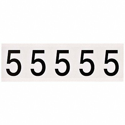 BRADY 97145 Number Label 2-1/4 H 1-13/16 W PK5