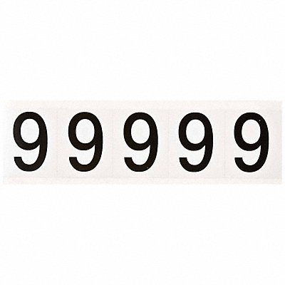 BRADY 97149 Number Label 2-1/4 H 1-13/16 W PK5