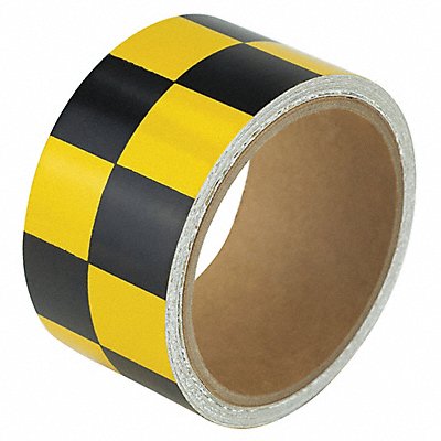 GRAINGER ZRS2X5BYCH Floor Tape Black/Yellow 2 inx15 ft Roll