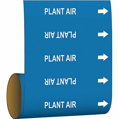BRADY 109561 Pipe Markr Plant Air 30 ft H 12in W