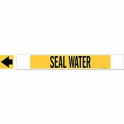 BRADY 5757HPHV Pipe Marker Seal Water 4 in H 24 in W