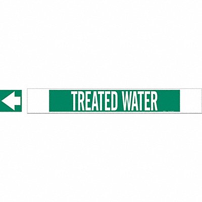 BRADY 5775HPHV Pipe Marker Treated Water 4 in H 24 in W