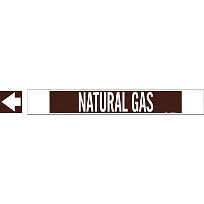 BRADY 5841HPHV Pipe Marker Natural Gas 4 in H 24 in W