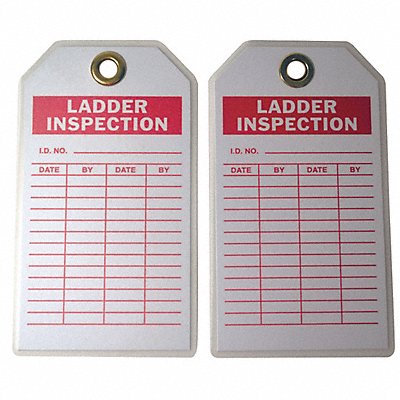 GRAINGER 20TH04 Inspection Tag 7inHx4inW HD Poly. PK10