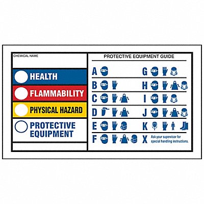 BRADY 60332 HMIG Label 2 in H 3-1/2 in W PK25