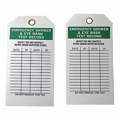 GRAINGER 20TJ26 Safety Tag 5-1/2inHx3inW Poly Brass PK25