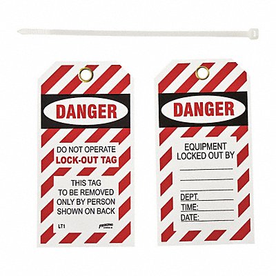 BRADY LT10 Danger Tag 5-1/2inHx3inW Vinyl PK10