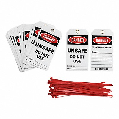 BRADY TG005E Danger Tag 5-1/2inHx3inW Vinyl PK25