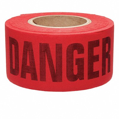 GRAINGER 91085 Barricade Tape Red 135 ft L 3 in